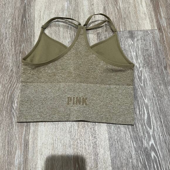 Pink Victoria Secret Sports Bra Olive Green Size XS - Picture 4 of 5